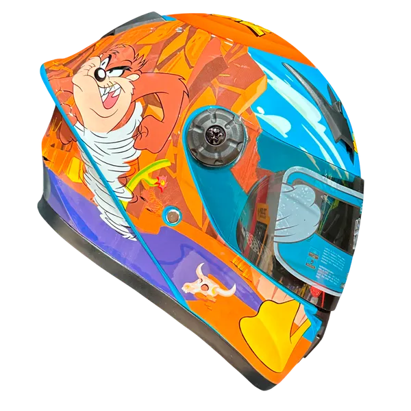 Casco Integral Edge Champions Looney Tunes Kids Doble Visor Interno Ahumado